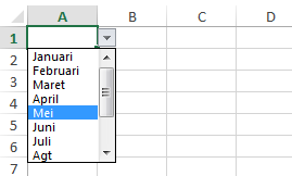 Cara Membuat Pilihan Bulan Dengan Daftar Pilih Dalam Excel